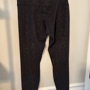 Lululemon Floral Patterned Black Leggings